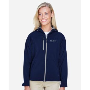 North End Women's Prospect Two-Layer Fleece Bonded Soft Shell Hooded Jacket